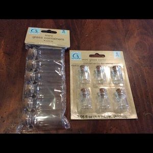 2 new 6 packs Crafter Square mini glass containers